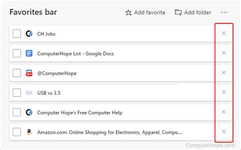 How to Delete and Organize Internet Favorites and Bookmarks.